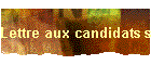 Lettre aux candidats stagiaires